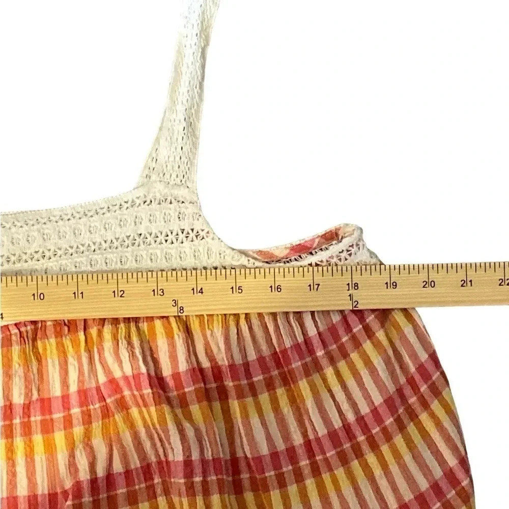 Womens Textured Midi Casual Dress, White/Yellow Combo - Picture 8 of 8